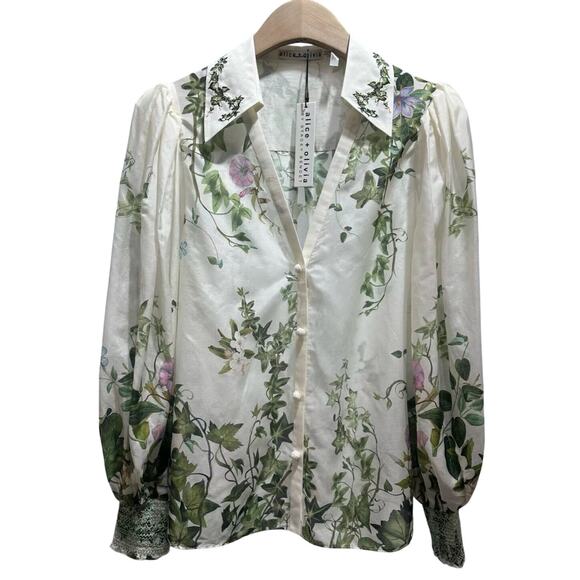 Alice + Olivia CHARIS BLOUSE M - Picture 6 of 7